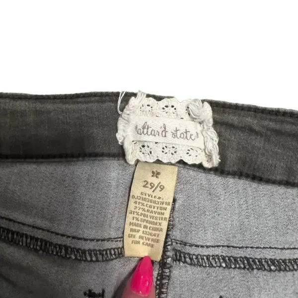 Altar'd State Women's Size 29/9 Gray Low Rise Stretch Skinny Jeans‎ - Image 2