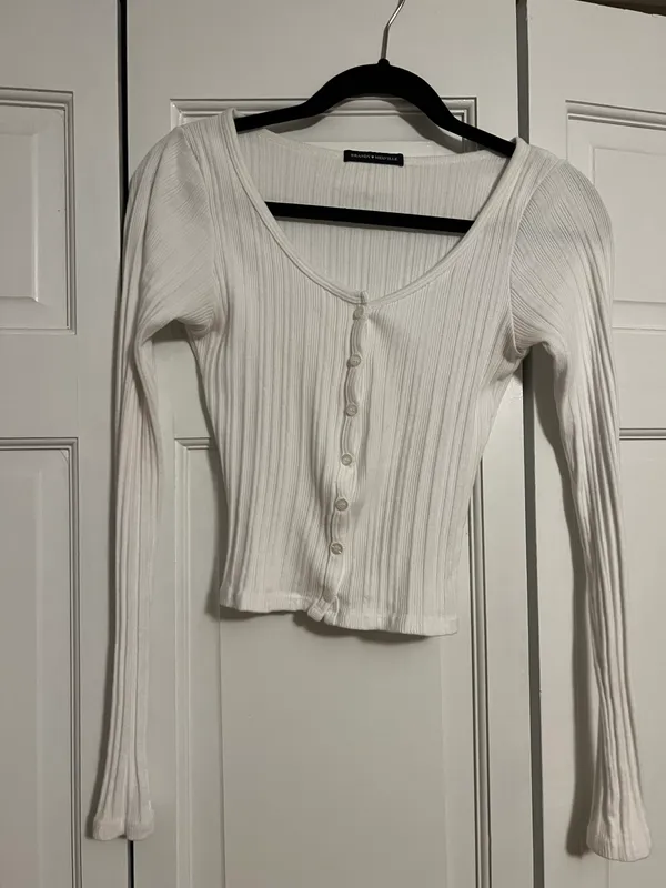 Brandy Melville White Button Down Shirt - Image 2