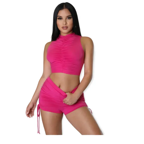 Fuchsia Raspberry Runch Two Piece Set Pink - Image 4