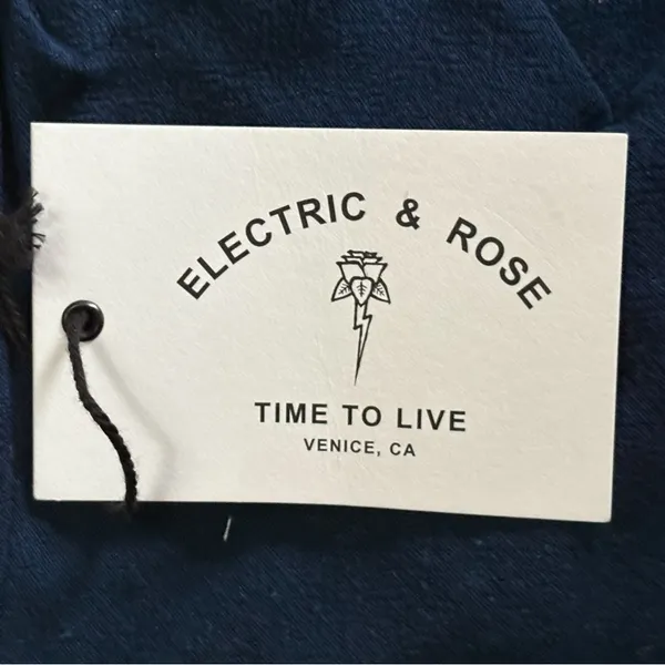 Electric & Rose Deep Blue Maxi Dress Linen Blend Size‎ XL NWT - Image 4