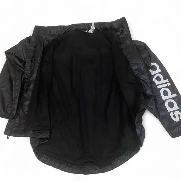Adidas Women's Linear Windbreaker W/Hoodie, Rain Jacket, Full Zip, Black Size XS - Image 7