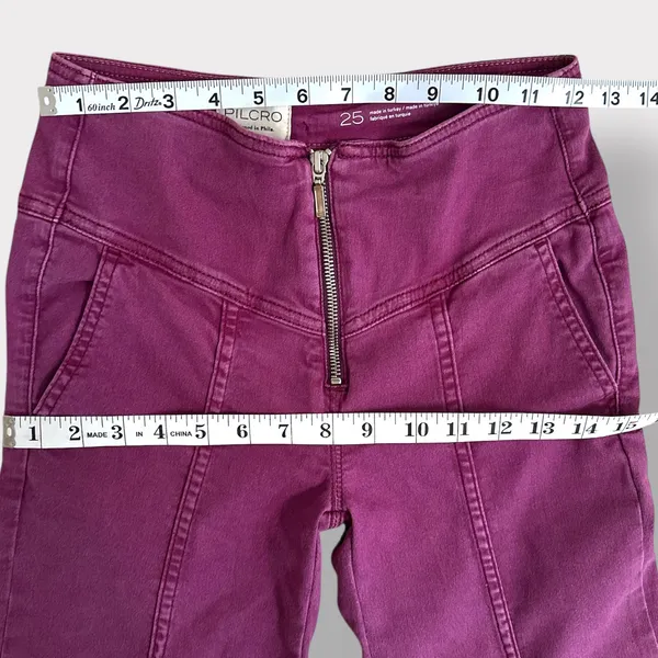Pilcro by anthropologie high rise wide leg capri purple 25 - Image 4