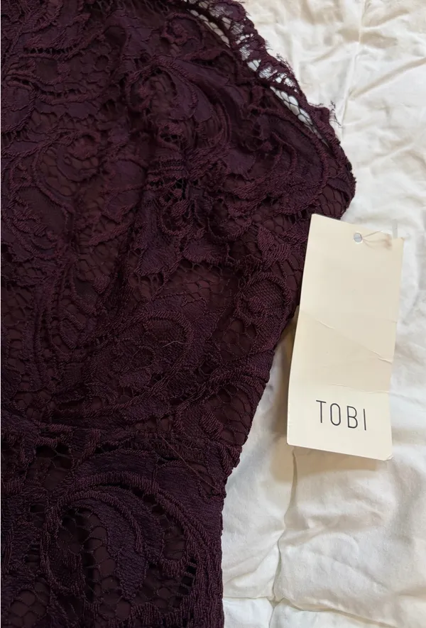 Tobi Lace Halter Mini Dress - Image 3