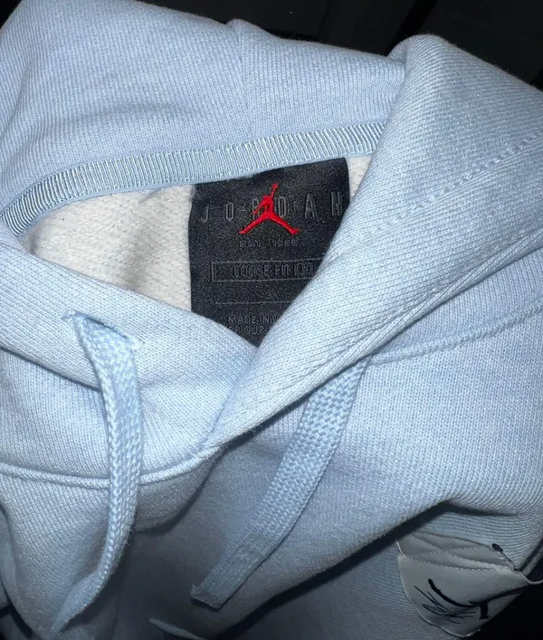 Jordan Womens sky blue  hoodie - Image 2