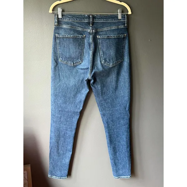 AGOLDE High Rise Buttonfly Denim Jeans - Image 4