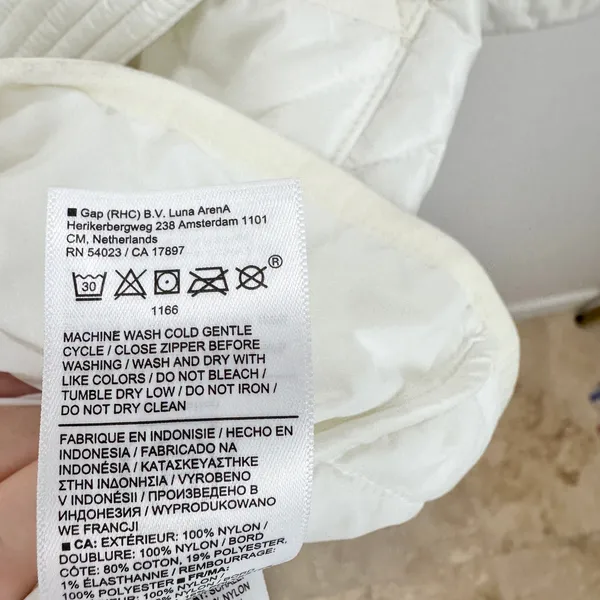 Athleta Mendocino Puffer Coat Quilted White Light Quilted Belted Size 2X NWT - Image 14