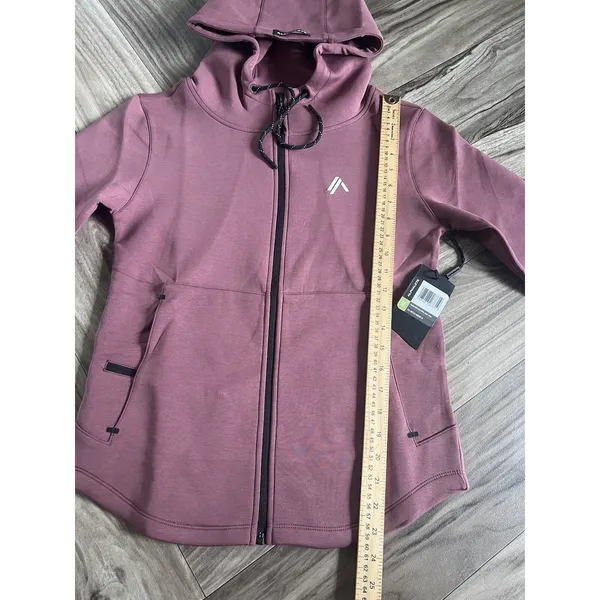 Alphalete Women's ELMTS Full-Zip Athletic Jacket- Mauve, Size Medium - Image 6