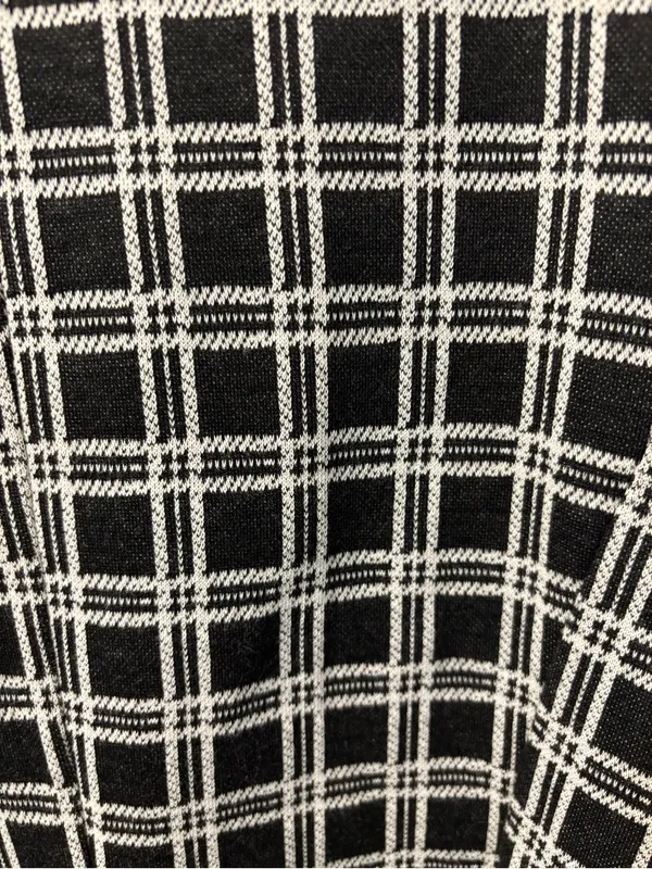 Altar'd State Black & White Plaid Blazer Single Button Ruched Sleeves XS USA EUC - Image 9