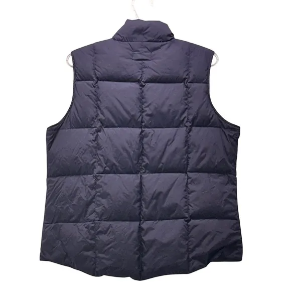Lands End Down Puffer Quilted Vest Navy‎ Blue Medium - Image 2