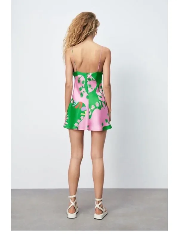 ZARA Satin Mini Dress - Image 2