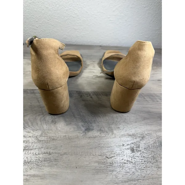 Women's Worthington "Becklyn" Block Heel Sandals – Tan Faux Suede Size 8.5 M - Image 7