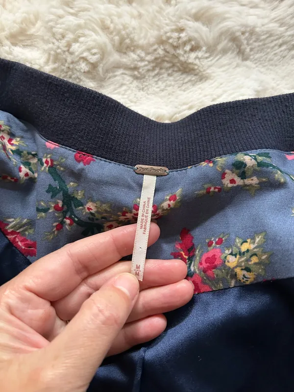 Free People Floral Bomber Jacquard Jacket - Image 8