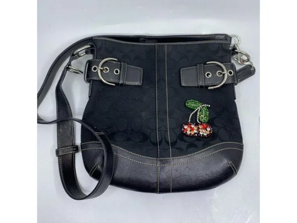 Coach Black Jacquard Fabric Signature Crossbody - Image 3
