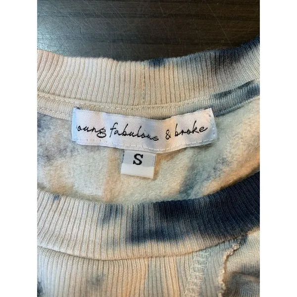 Young Fabulous Broke Sweatshirt Women's Small Tie Dye Stretch Soft Oversize‎ - Image 5
