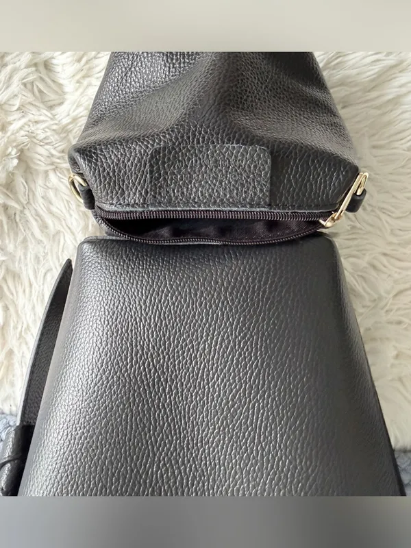 🇮🇹 Firenze Pebble Leather Two in One Bucket Bag - Image 8