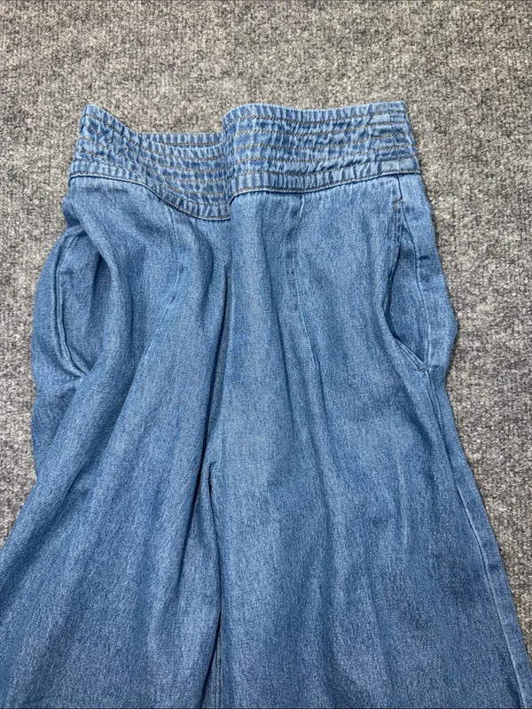 Eleven.O.One Wide-Leg High-Waist Flare Pants in Light Blue - Image 8