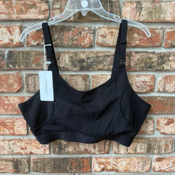Mom Cozy Hands Free Nursing And Pumping Bra Black Soft XXL NEW With Tags - Image 2