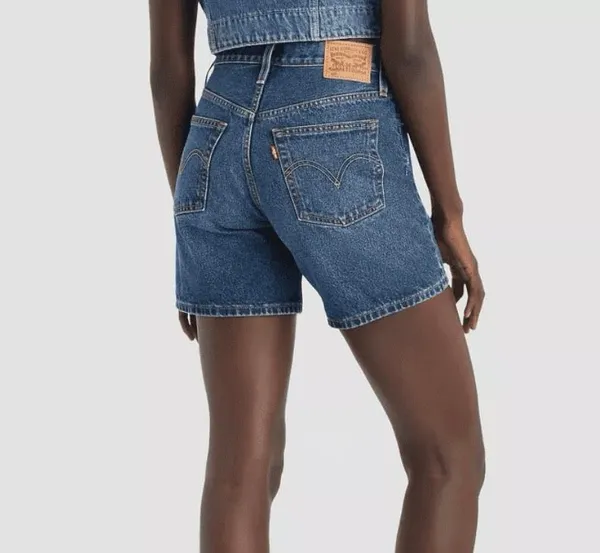 Levi’s 501 6” inseam dark wash high rise Jean shorts size 27 - Image 2