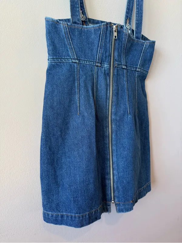 Reformation Women’s Kayla Denim Corset Mini Dress Size 0 - Image 7