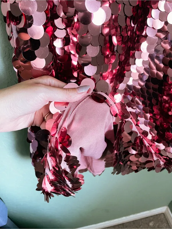 A New Day Sequin Dress Mini Dress Size XS/S Pink - Image 9