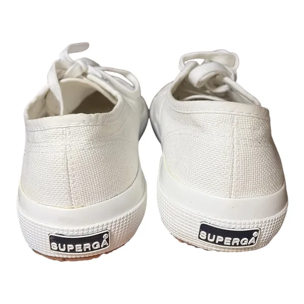 Superga White Canvas Cotu Classic Sneakers Men-6 Women 7.5 - Image 5