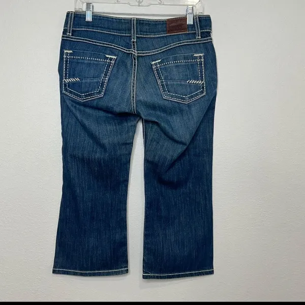 BKE Buckle‎ Denim Capri Cropped Jeans Starlite Thick Stitch Women Sz 28 - Image 7