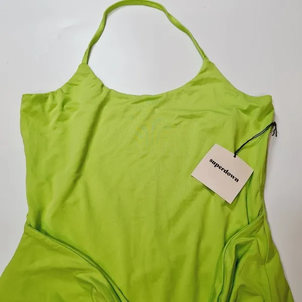 Superdown Brie Maxi Dress in Lime Medium - Image 7