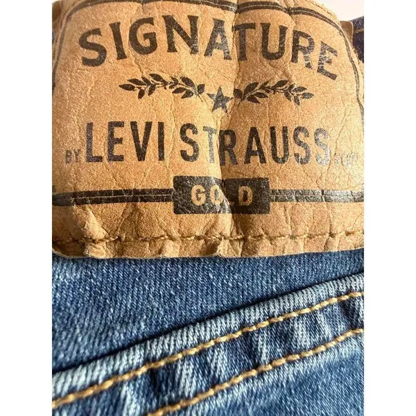 Levi’s Signature Gold Skinny Jeans Women’s Blue Mid Rise Stretch Denim 28x30 - Image 5