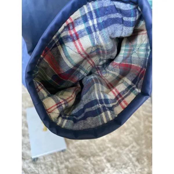 Vintage David Taylor Hooded Raincoat Navy Granola Plaid Lined‎ Warm Cozy Preppy - Image 8