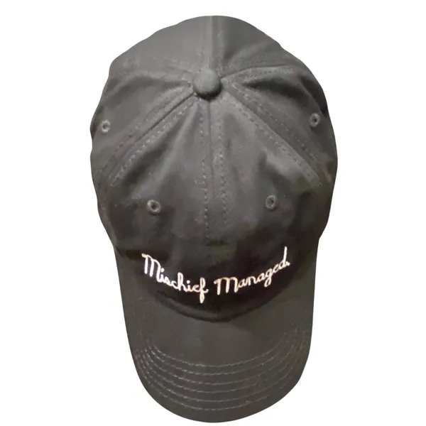 Harry Potter 2009 Mischief Managed Black Embroidered Adjustable Hat Cap Marauder - Image 5