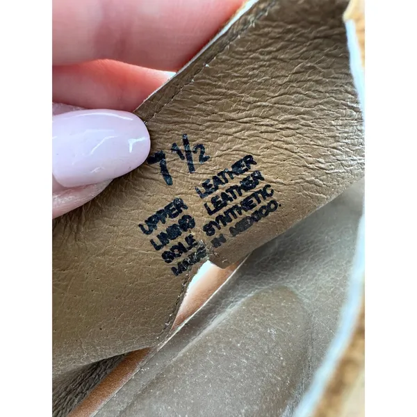 Seal of the Sutro San Francisco Leather‎ Slingback Wedge Sandals Size 7.5 Boho - Image 9