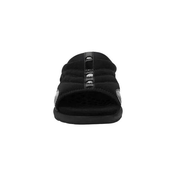 NWT Easy Spirit Traciee Square Toe Casual Flat Sandals Black Patent Multi 7.5WW - Image 3
