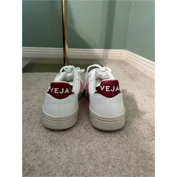 VEJA V-10 Sneakers Size US 4 / EU 35 White Coral - Image 3
