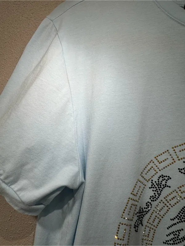 Giannii Bedazzled Tshirt Blue Size L - Image 5