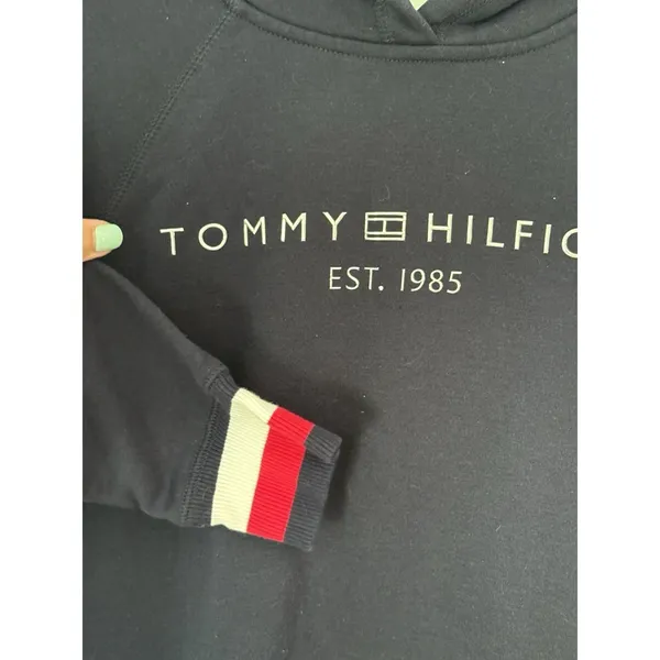Tommy Hilfiger XS‎ Long Sleeve Logo Sweatshirt Hoodie Dress Women's - Image 3