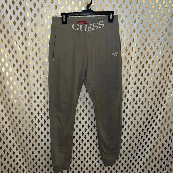 Guess Women’s Alessia Logo Waist Joggers sweat pants athleisure nude size M - Image 4