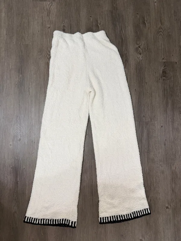 Mia white & cream wide leg sweatpants - Image 5
