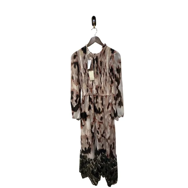 Melloday Smocked Long Sleeve Chiffon Maxi Dress‎ Size XS - Image 6