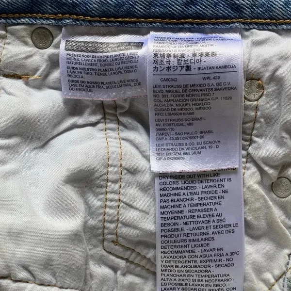 Levi's 501 Original Straight Jeans Women W28 L30 Light Wash Blue Premium Classic - Image 7
