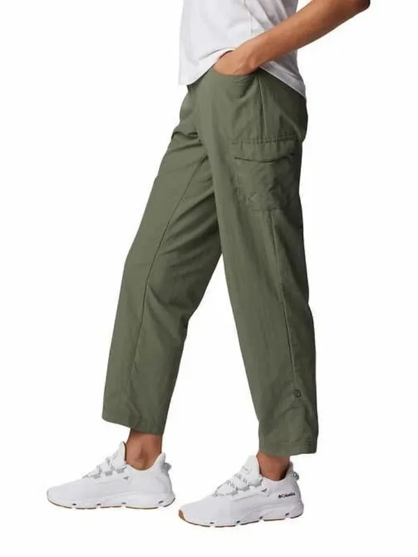 NWT Columbia Womens Size Large Tan Woodland Hills UPF 30 Roll Up Cargo Pants NEW - Image 3