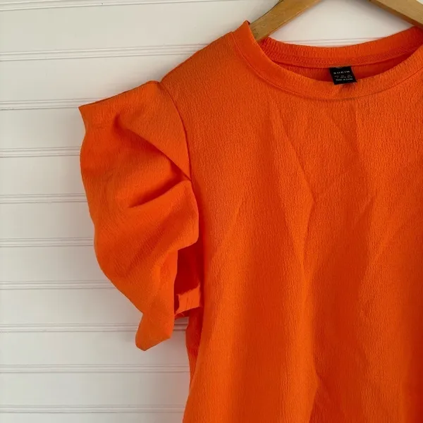 Puff‎ sleeve blouse Size L 8/10 New - Image 3