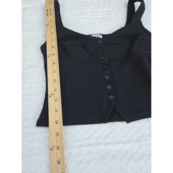 Reformation Womens Black Button Front Corset Cami Tank Top Sleeveless XS - Image 8