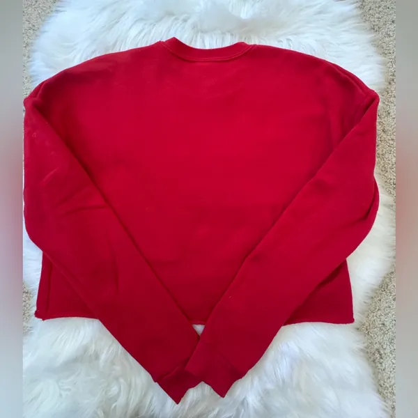 The Midwest Girl (TM) size XS Red Cropped Sweatshirt - Image 2