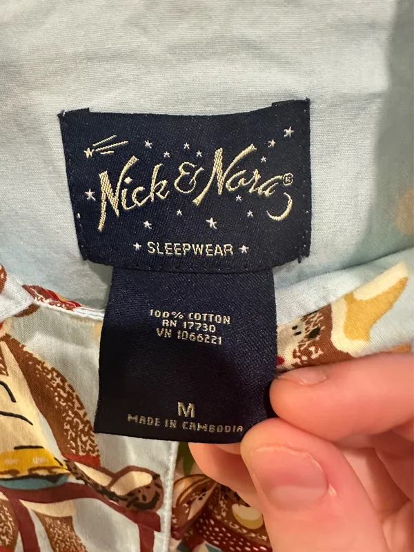 Nick & Nora Sock Monkey Pajama Top - Image 3