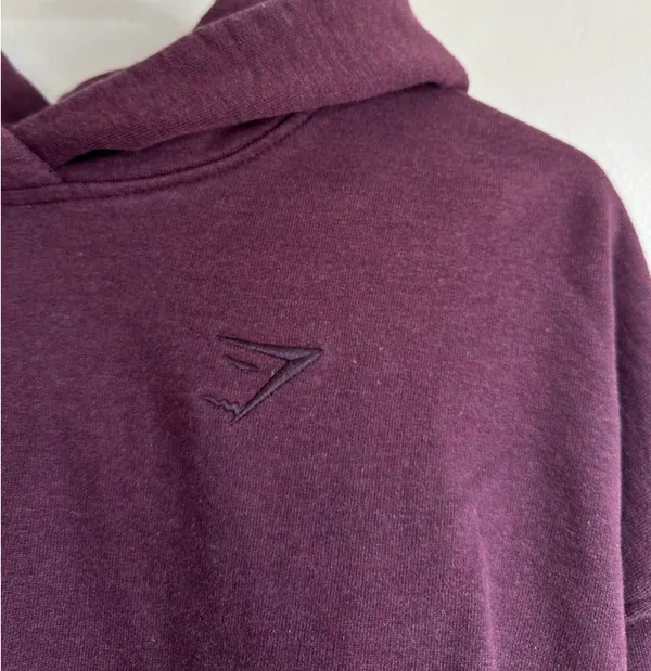 Gymshark Rest Day Burgundy Hoodie Size M - Image 6