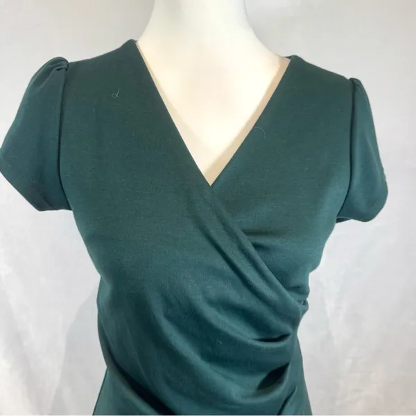 Celine by champion deep green ruched side sheath dress size large - Image 3