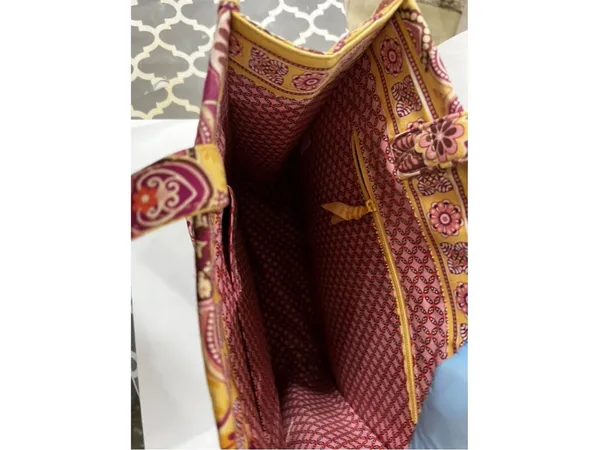 Vera Bradley Woven Straw Rattan Tote Bag Floral Boho Summer Beach Market 🌿 - Image 11