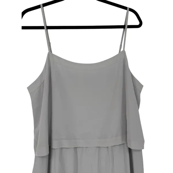 NWT Madewell Womens Silk Camisole Overlay Slip Dress‎ Fog Grey Size 14 Feminine - Image 5