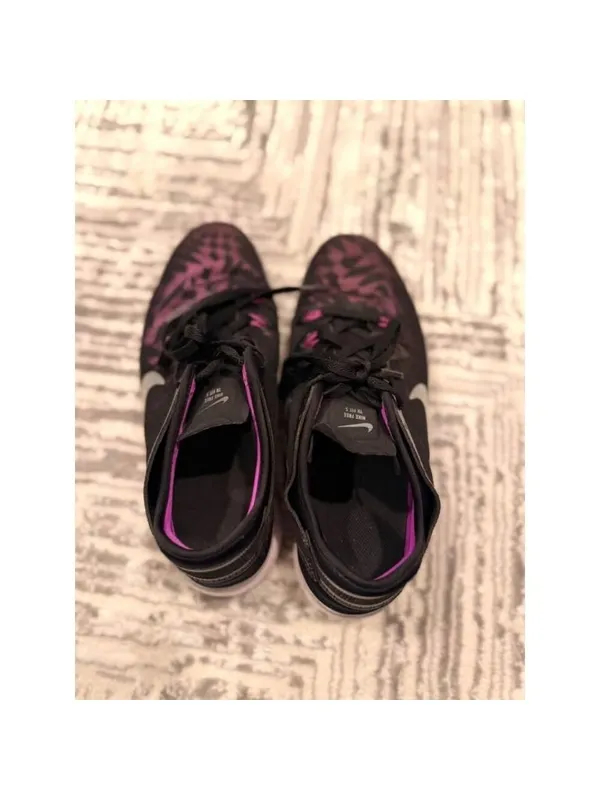 Nike Free women's size 8 TR Fit 5 black/purple/silver running sneaker - Image 5