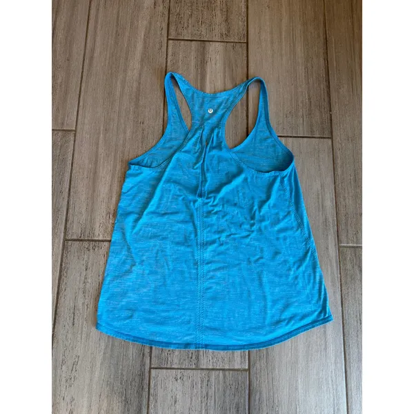 Lululemon Salute Sun Singlet II Tank Kayak Blue Luon Yoga Athletic Womens Sz 4-6 - Image 11